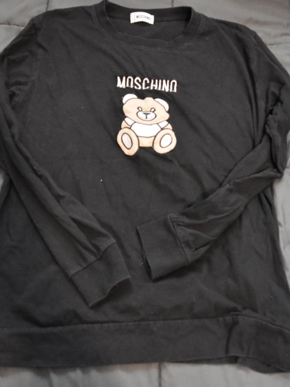 Authentic Moschino Milano Bear Long Sleeve Shirt Size Small - Cute!